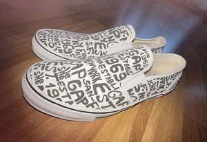 Gap Est. 1969 Logo Print Canvas Slip-On Shoes